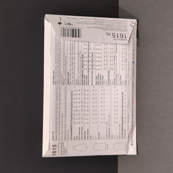 Simplicity Easy to Sew 1615 Uncut Sewing Pattern Women's Sz R5 14,16,18,20,22 - Picture 2 of 3